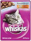 Whiskas Tender Bites with Turkey and Giblets in Juices Food for Cats, 3-Ounce Pouches (Pack of 24)