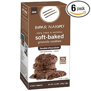 Bear Naked Soft Baked Granola Cookies, Double Chocolate, 8.5-Ounce Boxes (Pack of 6)