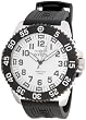 Stainless Steel Quartz Luminary White Dial Rubber Strap