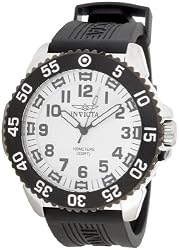 Stainless Steel Quartz Luminary White Dial Rubber Strap