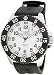Stainless Steel Quartz Luminary White Dial Rubber Strap
