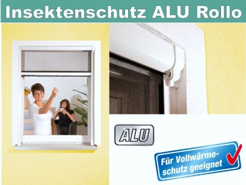 Insektenschutz ALU-Rollo easySTOP/ Klemmsystem 160x160 cm Braun