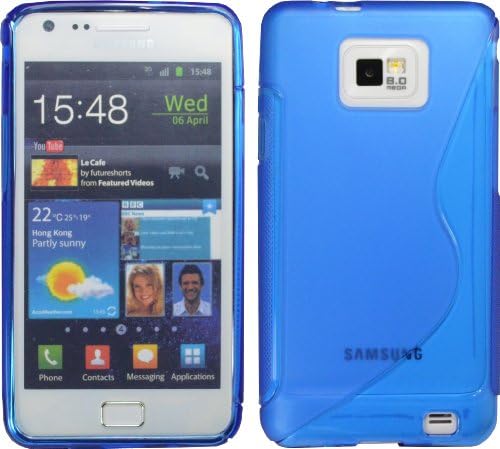 BLUE S-LINE TPU CASE FOR SAMSUNG GALAXY S II i9100 CRYSTAL S2
