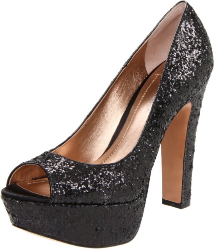BCBGeneration Women's Pacific Platform Pump,Black Glitter,6.5 M US