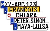 Produkt-Bild: Nummernschild Aufkleber (Deutschland, 13 cm x 2.7 cm) - Mit Wunschtext