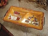 2 Sectional dish with stand Sweets design - D`Lusso Collections (Set of 12)