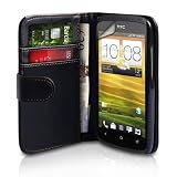 Yousave Accessories TM HTC ONE S Noir Cuir Portefeuille Etui Coque Avec Ecran Protecteur Et Tissu De Polissage Micro Fibrepar Yousave