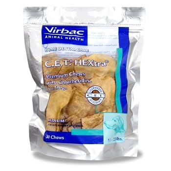 Set A Shopping Price Drop Alert For C.E.T. HEXtra Premium Oral Hygiene Chews with Chlorhexidine for Medium Dogs, 30 Chews