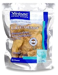 C.E.T. HEXtra Premium Oral Hygiene Chews with Chlorhexidine for Medium Dogs, 30 Chews