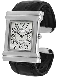 Geneva Platinum Croc Skin Stamped Bangle Antique Watch