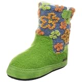 ACORN Little Kid/Big Kid Daisy Boot Slipper,Avocado,4-5 M US Big Kid