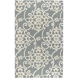 Surya Cosmopolitan 5-Feet by 8-Feet Hand Tufted Rug, Grey