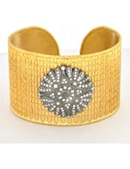 Sterling Silver Green Tourmaline Gem Stone Bangle Bracelet Gold Plated New Fashion Jewelry
