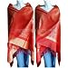 Jacquard Pashmina Paisley Shawl Red&Gold#AO