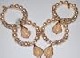4 Napkin Rings with Swarovski Golden Shadow Tear Drop