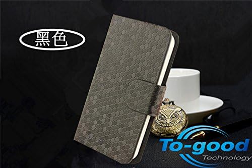 Card Holder Flip Premium Pu Leather Shiny Beehive Pattern Cover Case for New Lg G3 With screen protector (Black)