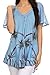 Sakkas Albina Island Relaxed Fit Embroidery Cap Sleeves Blouse/Top