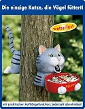 Vogel-Futterstation Vogeltraenke Motiv: Katze Fluffy