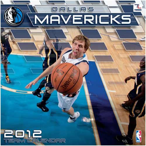 John F. Turner Dallas Mavericks 2012 Wall Calendar - 12X12