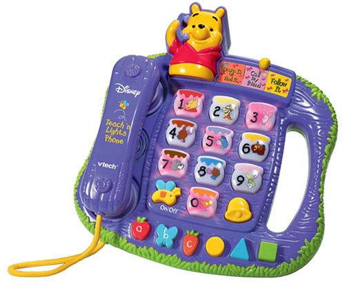 Childrens Toyshop  Toys : Vtech My Friends Tigger & Pooh Teach N Lights Phone