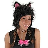 Black Fuzzy Cat Catarina Hat - One Size