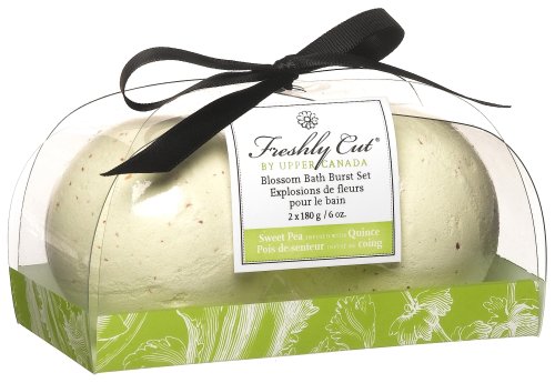 Upper Canada Soap & Candle Blossom Bath Burst Set Sweet Pea & Quince, Two 6-Ounce... by Upper Canada Soap & Candle