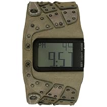 Diesel Men's Digital Gray Leather Watch #DZ7067