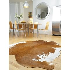 Kuhfell Lederteppich Rodeo Hides Brown/white 180x230 cm