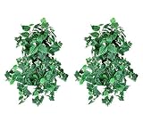 TWO 36" Artificial Ivy/Philo Ivy/ Variegated Ivy Mixed Hanging Bushes