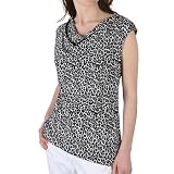DKNY - DKNY Leopard Print Cowl Neck Top