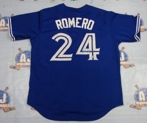 RICKY ROMERO Toronto Blue Jays Autographed Retro Replica MLB Baseball Jersey