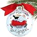 Georgia Bulldogs Silver Just Married Christmas Ornament