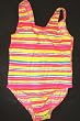 Girls 1 PC U-Back Neon Candy Stripe