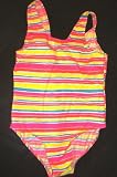 Girls 1 PC U-Back Neon Candy Stripe