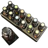 Luxurious Shades Of Stone Essential Oils Holder Carrying Case - Storage And Display Box for 12, 15ml Bottles - Free Matching Tray - 100% Onyx Stone (Classy Black)
