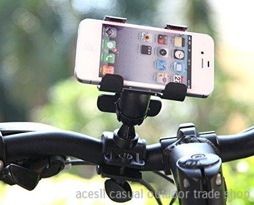 ACES Mount-Easy Handlebar Motorcycle Bike Mount Holder for Iphone, Ipods, Samsung Galaxy Phones, LG, Nokia, Htc, Blackberry Smartphones, Cameras, Flashlights, Headlights and GPS Devices?White?