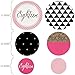 Big Dot of Happiness Chic 18th Birthday - Pink, Black and Gold - Confetti and Balloon Party Decorations - Combo Kit