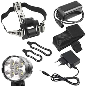 Faro Delantero LED Conjunto para Biclicleta de Acampar 5 X CREE XM-L XML T6 6400Lum SET LD186