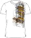 UFC Ultimate Fighting Championship Paint Splatter Gold Logo White T-shirt Tee