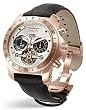 Perigaum Mens Rose Gold White Dial Transatlantic Watch