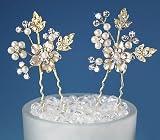 Fleur Gold Bridal Hair Pins (Pack of 2)