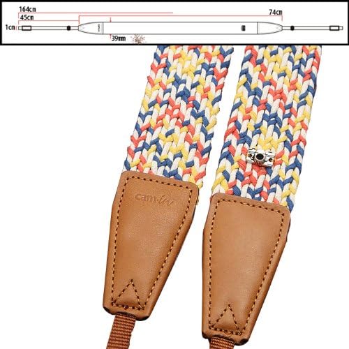 Colorful! Cotton Braided Span/leather Universal Camera Shoulder Neck Strap 8790
