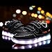 EQUICK Light Up Shoes Kids USB Charging Flashing LED Sneakers 11 Colors Modes Boys Girls,CLD02,01,32