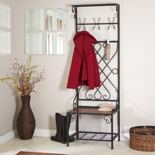 Finley Home Loring Entryway Storage Rack Hall Tree