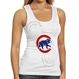 Womens Chicago Cubs White Pearl Tank Top - XL
