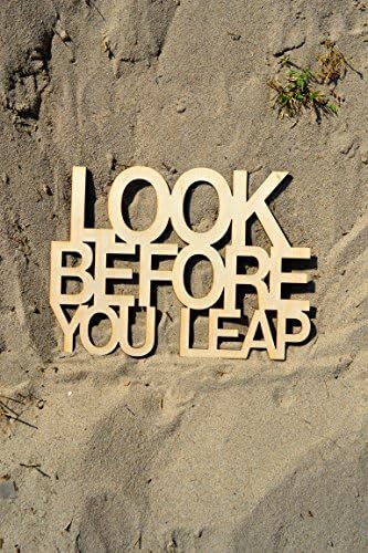 "Look Before You Leap" Wood Wall Art