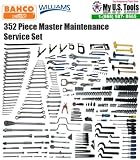 Bahco Williams Snap On 352 Piece Master Maintenance Service Tool Set WSC-352