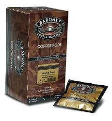 Baronet Coffee Decaf Mocha Java Medium Roast, 18-Count Coffee Pods (Pack of 3)