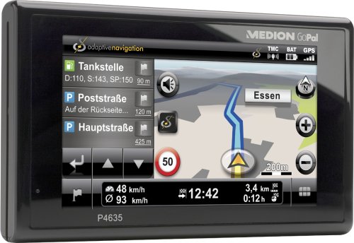 MEDION GoPal Navi P4635 EU+ Navigationssystem inkl. TMC und TMC pro (10,9 cm (4,3 Zoll) Display, EU 43, Text to Speech)