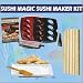 Sushi Magic New Express Home Sushi Maker Bundle with Helen's Asian Kitchen Striped Ba...